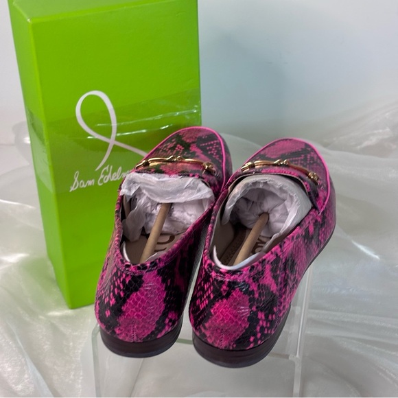 Sam Edelman Women's Loraine loafers in a Pink Snakeskin Print! Size 8 - Picture 5 of 6